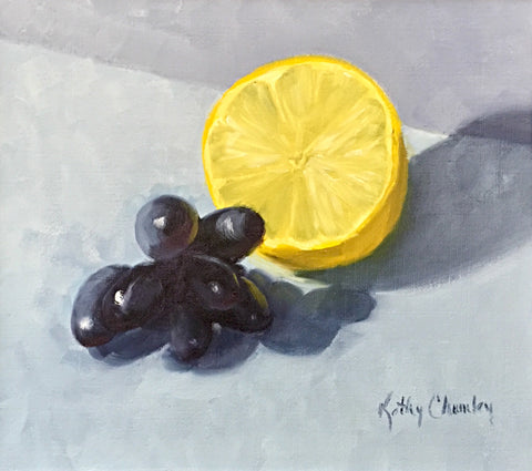 Lemon and Black Grapes