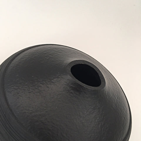Black Textured Jar
