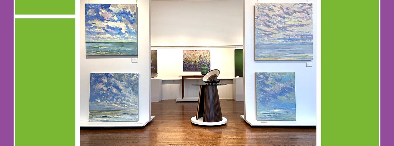 Gallery view featuring ceramics, paintings, furniture and photographs